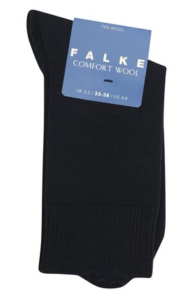 Детские носки FALKE темно-синего цвета, арт. 10488. | Фото 1 (Материал: Шерсть, Текстиль; Региональные ограничения белый список (Axapta Mercury): RU; Кросс-КТ: Носки)