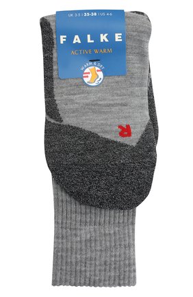 Детские носки FALKE светло-серого цвета, арт. 10450. | Фото 1 (Материал: Текстиль, Синтетический материал, Пластик; Кросс-КТ: Носки)