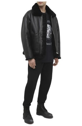 Мужские кожаные ботинки jc x timberland JIMMY CHOO черного цвета по цене 58100 руб., арт. JC X TIMBERLAND/M/TNGI | Фото 2 Мужские кожаные ботинки jc x timberland JIMMY CHOO черного цвета, арт. JC X TIMBERLAND/M/TNGI | Фото 2
