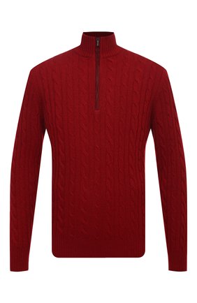 Мужской кашемировый свитер LORO PIANA красного цвета, арт. FAD7358 | Фото 1 (Материал внешний: Шерсть, Кашемир; Принт: Без принта; Длина (для топов): Стандартные; Рукава: Длинные; Стили: Кэжуэл; Мужское Кросс-КТ: Свитер-одежда; Региональные ограничения белый список (Axapta Mercury): RU)