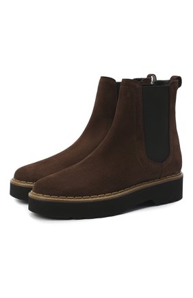 Женские комбинированные ботинки TOD’S темно-коричневого цвета по цене 49750 руб., арт. XXW80C0DR70RE0 | Фото 1 Женские комбинированные ботинки TOD’S темно-коричневого цвета, арт. XXW80C0DR70RE0 | Фото 1