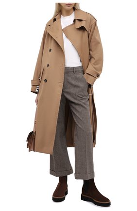 Женские комбинированные ботинки TOD’S темно-коричневого цвета по цене 49750 руб., арт. XXW80C0DR70RE0 | Фото 2 Женские комбинированные ботинки TOD’S темно-коричневого цвета, арт. XXW80C0DR70RE0 | Фото 2