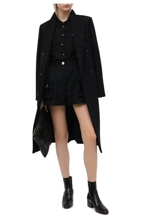Женские кожаные ботильоны james SAINT LAURENT черного цвета по цене 95750 руб., арт. 632502/1YU00 | Фото 2 Женские кожаные ботильоны james SAINT LAURENT черного цвета, арт. 632502/1YU00 | Фото 2 (Материал внутренний: Натуральная кожа; Подошва: Плоская; Каблук тип: Устойчивый; Каблук высота: Низкий)
