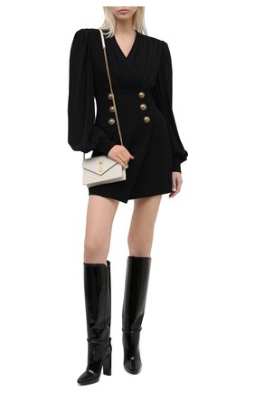 Женские кожаные сапоги 76 SAINT LAURENT черного цвета по цене 144000 руб., арт. 633727/1TV00 | Фото 2 Женские кожаные сапоги 76 SAINT LAURENT черного цвета, арт. 633727/1TV00 | Фото 2