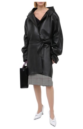 Женское кожаное пальто BALENCIAGA черного цвета по цене 465500 руб., арт. 640982/TES07 | Фото 2 Женское кожаное пальто BALENCIAGA черного цвета, арт. 640982/TES07 | Фото 2
