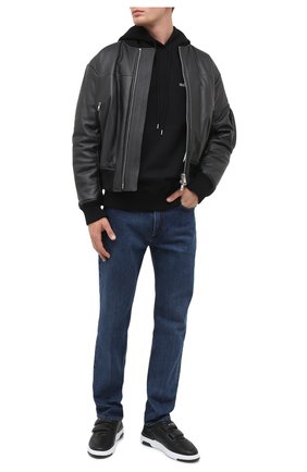 Мужские кожаные кеды GIVENCHY черного цвета по цене 52350 руб., арт. BH003FH0KP | Фото 2 Мужские кожаные кеды GIVENCHY черного цвета, арт. BH003FH0KP | Фото 2