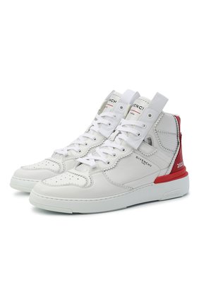 Мужские кожаные кеды GIVENCHY белого цвета по цене 59950 руб., арт. BH003SH0PJ | Фото 1 Мужские кожаные кеды GIVENCHY белого цвета, арт. BH003SH0PJ | Фото 1
