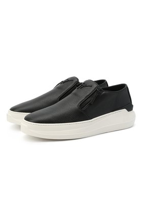 Мужские кожаные слипоны GIUSEPPE ZANOTTI DESIGN черного цвета по цене 57900 руб., арт. EU00063/009 | Фото 1 Мужские кожаные слипоны GIUSEPPE ZANOTTI DESIGN черного цвета, арт. EU00063/009 | Фото 1