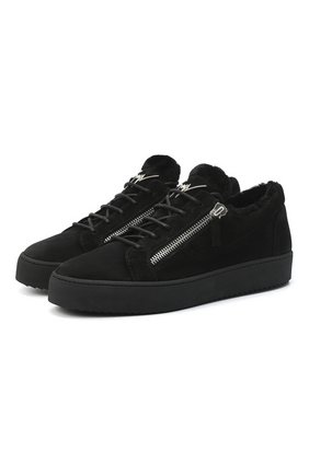 Мужские замшевые кеды frankie winter GIUSEPPE ZANOTTI DESIGN черного цвета по цене 54750 руб., арт. RU00018/003 | Фото 1 Мужские замшевые кеды frankie winter GIUSEPPE ZANOTTI DESIGN черного цвета, арт. RU00018/003 | Фото 1 (Подошва: Массивная; Материал утеплителя: Натуральный мех; Материал внешний: Замша)