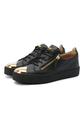 Мужские кожаные кеды frankie steel GIUSEPPE ZANOTTI DESIGN черного цвета по цене 66600 руб., арт. RU00027/001 | Фото 1 Мужские кожаные кеды frankie steel GIUSEPPE ZANOTTI DESIGN черного цвета, арт. RU00027/001 | Фото 1