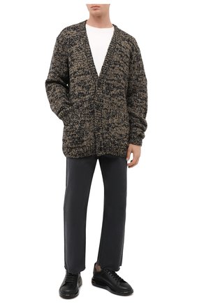 Мужские кожаные кеды ALEXANDER MCQUEEN черного цвета по цене 43100 руб., арт. 604232/WHX98 | Фото 2 Мужские кожаные кеды ALEXANDER MCQUEEN черного цвета, арт. 604232/WHX98 | Фото 2
