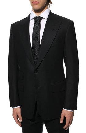 Мужской шерстяной костюм TOM FORD темно-синего цвета по цене 353000 руб., арт. Q31R14/21AL43 | Фото 2 Мужской шерстяной костюм TOM FORD темно-синего цвета, арт. Q31R14/21AL43 | Фото 2
