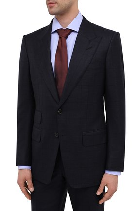 Мужской костюм из шерсти и шелка TOM FORD темно-синего цвета по цене 372500 руб., арт. 832R62/21AL43 | Фото 2 Мужской костюм из шерсти и шелка TOM FORD темно-синего цвета, арт. 832R62/21AL43 | Фото 2