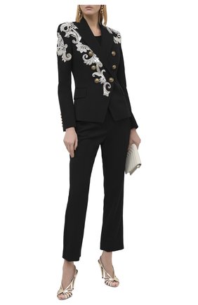 Женский шерстяной жакет BALMAIN черного цвета по цене 292000 руб., арт. UF17110/P050 | Фото 2 Женский шерстяной жакет BALMAIN черного цвета, арт. UF17110/P050 | Фото 2
