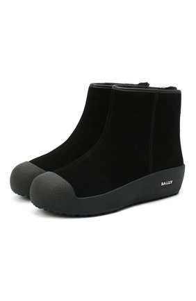 Женские замшевые ботинки guard ii BALLY черного цвета по цене 33500 руб., арт. GUARD II L-NEW/20 | Фото 1 Женские замшевые ботинки guard ii BALLY черного цвета, арт. GUARD II L-NEW/20 | Фото 1