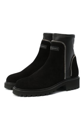 Женские замшевые ботинки rodger GIUSEPPE ZANOTTI DESIGN черного цвета по цене 68150 руб., арт. I070011/002 | Фото 1 Женские замшевые ботинки rodger GIUSEPPE ZANOTTI DESIGN черного цвета, арт. I070011/002 | Фото 1