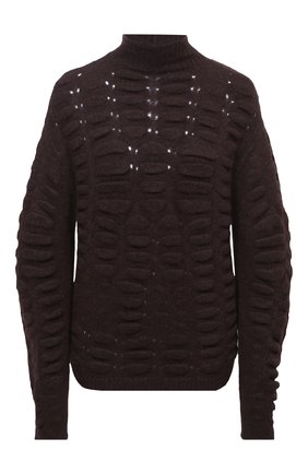 Женский свитер RICK OWENS коричневого цвета по цене 59400 руб., арт. RP20F2677/KB | Фото 1 Женский свитер RICK OWENS коричневого цвета, арт. RP20F2677/KB | Фото 1