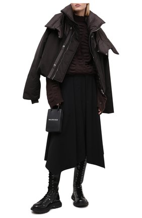 Женский свитер RICK OWENS коричневого цвета по цене 59400 руб., арт. RP20F2677/KB | Фото 2 Женский свитер RICK OWENS коричневого цвета, арт. RP20F2677/KB | Фото 2