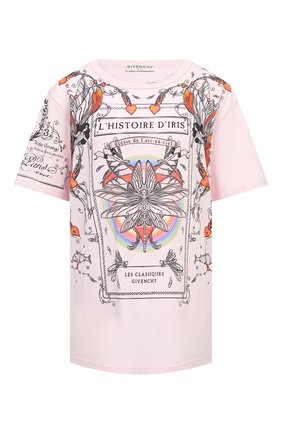 Женская хлопковая футболка GIVENCHY светло-розового цвета по цене 57150 руб., арт. BW707Z3Z3V | Фото 1 Женская хлопковая футболка GIVENCHY светло-розового цвета, арт. BW707Z3Z3V | Фото 1