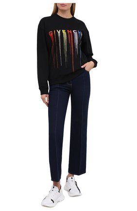 Женская хлопковый свитшот GIVENCHY черного цвета по цене 56050 руб., арт. BWJ0193Z3R | Фото 2 Женская хлопковый свитшот GIVENCHY черного цвета, арт. BWJ0193Z3R | Фото 2