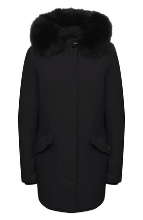 Женская пуховая парка WOOLRICH черного цвета по цене 83450 руб., арт. CFWW0U0323FR/UT0573 | Фото 1 Женская пуховая парка WOOLRICH черного цвета, арт. CFWW0U0323FR/UT0573 | Фото 1