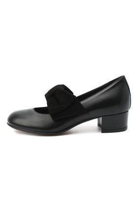 Детские кожаные туфли MISSOURI черного цвета, арт. 78056N/27-30 | Фото 2 (Материал внешний: Кожа; Длина стельки: 20, 17,1, 17,7, 18,4; Материал внутренний: Натуральная кожа; Региональные ограничения белый список (Axapta Mercury): RU; Девочки-школьная форма: Классическая обувь)
