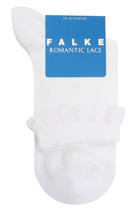 Детские хлопковые носки FALKE белого цвета, арт. 12141. | Фото 1 (Материал: Текстиль, Хлопок; Региональные ограничения белый список (Axapta Mercury): RU; Кросс-КТ: Носки)