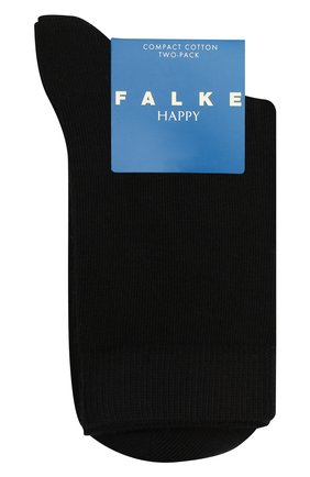 Детские комплект из двух пар носков FALKE черного цвета, арт. 12299. | Фото 1 (Материал: Хлопок, Текстиль)