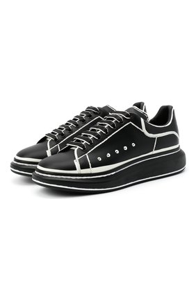 Мужские кожаные кеды ALEXANDER MCQUEEN черно-белого цвета по цене 52800 руб., арт. 627867/WHYBI | Фото 1 Мужские кожаные кеды ALEXANDER MCQUEEN черно-белого цвета, арт. 627867/WHYBI | Фото 1