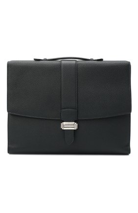 Мужской кожаный портфель SERAPIAN темно-синего цвета по цене 112500 руб., арт. SCACHMLL7095M38A | Фото 1 Мужской кожаный портфель SERAPIAN темно-синего цвета, арт. SCACHMLL7095M38A | Фото 1