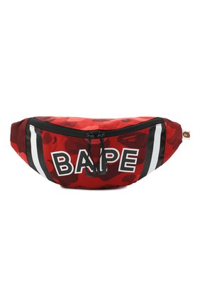 Мужская текстильная поясная сумка BAPE красного цвета по цене 9950 руб., арт. 1G30182008 | Фото 1 Мужская текстильная поясная сумка BAPE красного цвета, арт. 1G30182008 | Фото 1