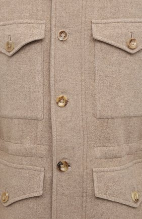Мужская шерстяная куртка RALPH LAUREN бежевого цвета, арт. 790799303 | Фото 6 (Кросс-КТ: Куртка; Мужское Кросс-КТ: шерсть и кашемир; Материал внешний: Шерсть; Рукава: Длинные; Длина (верхняя одежда): До середины бедра; Стили: Классический)