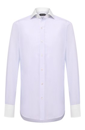 Мужская хлопковая сорочка TOM FORD синего цвета по цене 45150 руб., арт. 8FT629/94SWAX | Фото 1 Мужская хлопковая сорочка TOM FORD синего цвета, арт. 8FT629/94SWAX | Фото 1