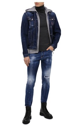 Мужская джинсовая куртка DSQUARED2 синего цвета по цене 86300 руб., арт. S79AM0012/S30309 | Фото 2 Мужская джинсовая куртка DSQUARED2 синего цвета, арт. S79AM0012/S30309 | Фото 2