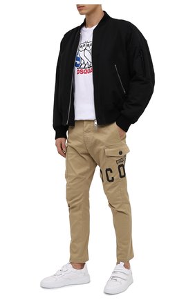Мужской хлопковые брюки-карго DSQUARED2 бежевого цвета по цене 49950 руб., арт. S79KA0003/S39021 | Фото 2 Мужской хлопковые брюки-карго DSQUARED2 бежевого цвета, арт. S79KA0003/S39021 | Фото 2