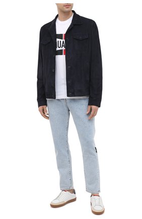 Мужская хлопковая футболка DSQUARED2 белого цвета по цене 19950 руб., арт. S71GD0981/S22427 | Фото 2 Мужская хлопковая футболка DSQUARED2 белого цвета, арт. S71GD0981/S22427 | Фото 2