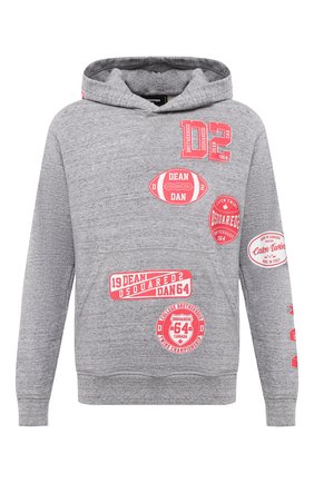 Мужской хлопковое худи DSQUARED2 серого цвета по цене 48050 руб., арт. S74GU0415/S25463 | Фото 1 Мужской хлопковое худи DSQUARED2 серого цвета, арт. S74GU0415/S25463 | Фото 1
