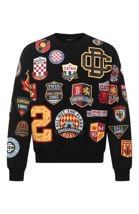 Мужской хлопковый свитшот DSQUARED2 черного цвета по цене 49100 руб., арт. S74GU0448/S25042 | Фото 1 Мужской хлопковый свитшот DSQUARED2 черного цвета, арт. S74GU0448/S25042 | Фото 1