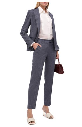 Женские шерстяные брюки KITON синего цвета по цене 123500 руб., арт. D48125K05T39 | Фото 2 Женские шерстяные брюки KITON синего цвета, арт. D48125K05T39 | Фото 2