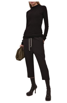 Женские брюки из шерсти и вискозы RICK OWENS серого цвета по цене 59400 руб., арт. RP20F2303/WE | Фото 2 Женские брюки из шерсти и вискозы RICK OWENS серого цвета, арт. RP20F2303/WE | Фото 2