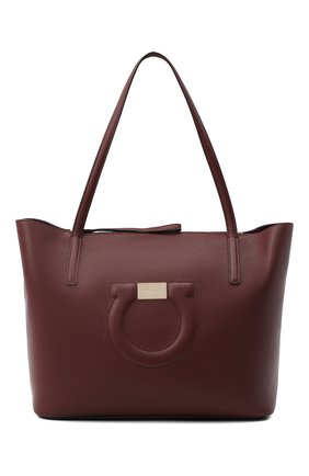 Женский сумка-тоут gancini medium SALVATORE FERRAGAMO бордового цвета по цене 82000 руб., арт. Z-0732507 | Фото 1 Женский сумка-тоут gancini medium SALVATORE FERRAGAMO бордового цвета, арт. Z-0732507 | Фото 1