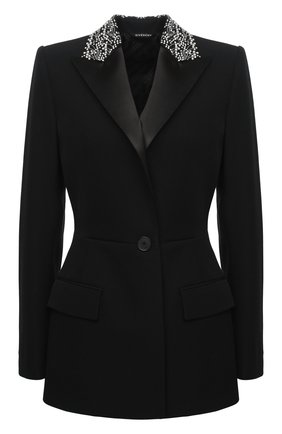 Женский шерстяной жакет GIVENCHY черного цвета по цене 246000 руб., арт. BW30B9G0L3 | Фото 1 Женский шерстяной жакет GIVENCHY черного цвета, арт. BW30B9G0L3 | Фото 1