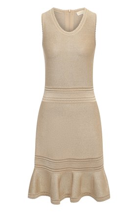 Женское платье MICHAEL MICHAEL KORS золотого цвета по цене 29450 руб., арт. MU08ZUCBVC | Фото 1 Женское платье MICHAEL MICHAEL KORS золотого цвета, арт. MU08ZUCBVC | Фото 1