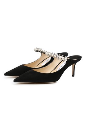 Женские замшевые мюли bing 65 JIMMY CHOO черно-белого цвета по цене 83350 руб., арт. BING 65/UAZ | Фото 1 Женские замшевые мюли bing 65 JIMMY CHOO черно-белого цвета, арт. BING 65/UAZ | Фото 1