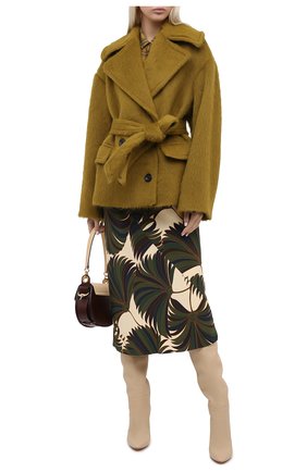 Женское шерстяное пальто DRIES VAN NOTEN зеленого цвета по цене 173500 руб., арт. 202-10261-1261 | Фото 2 Женское шерстяное пальто DRIES VAN NOTEN зеленого цвета, арт. 202-10261-1261 | Фото 2