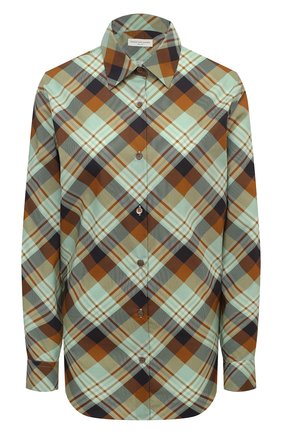 Женская хлопковая рубашка DRIES VAN NOTEN зеленого цвета по цене 39950 руб., арт. 202-10772-1008 | Фото 1 Женская хлопковая рубашка DRIES VAN NOTEN зеленого цвета, арт. 202-10772-1008 | Фото 1