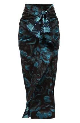 Женская юбка DRIES VAN NOTEN бирюзового цвета по цене 109500 руб., арт. 202-10896-1334 | Фото 1 Женская юбка DRIES VAN NOTEN бирюзового цвета, арт. 202-10896-1334 | Фото 1