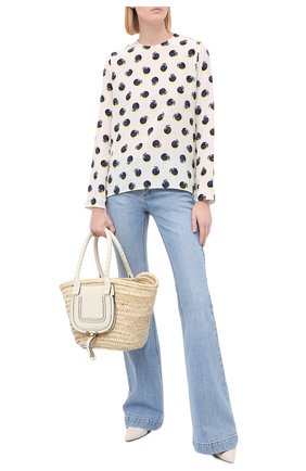 Женская шелковая блузка STELLA MCCARTNEY белого цвета по цене 56650 руб., арт. 411686/SPA19 | Фото 2 Женская шелковая блузка STELLA MCCARTNEY белого цвета, арт. 411686/SPA19 | Фото 2