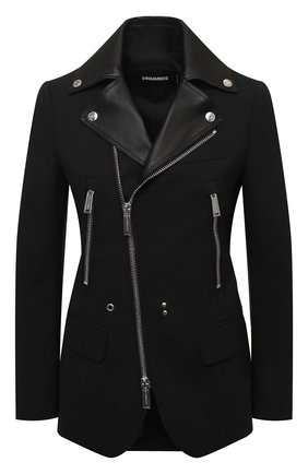 Женский шерстяной жакет DSQUARED2 черного цвета по цене 124500 руб., арт. S75BN0753/S40320 | Фото 1 Женский шерстяной жакет DSQUARED2 черного цвета, арт. S75BN0753/S40320 | Фото 1