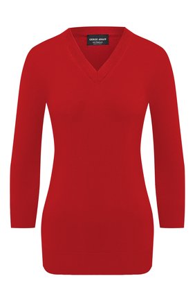 Женский кашемировый пуловер GIORGIO ARMANI красного цвета по цене 83500 руб., арт. 6HAM18/AM83Z | Фото 1 Женский кашемировый пуловер GIORGIO ARMANI красного цвета, арт. 6HAM18/AM83Z | Фото 1